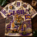 PREMIUM LSU HAWAIIAN SHIRT PDL