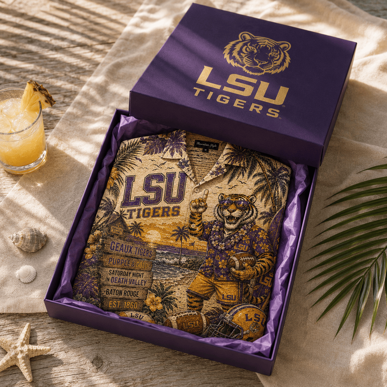 Premium LSU Hawaiian Shirt TNSM