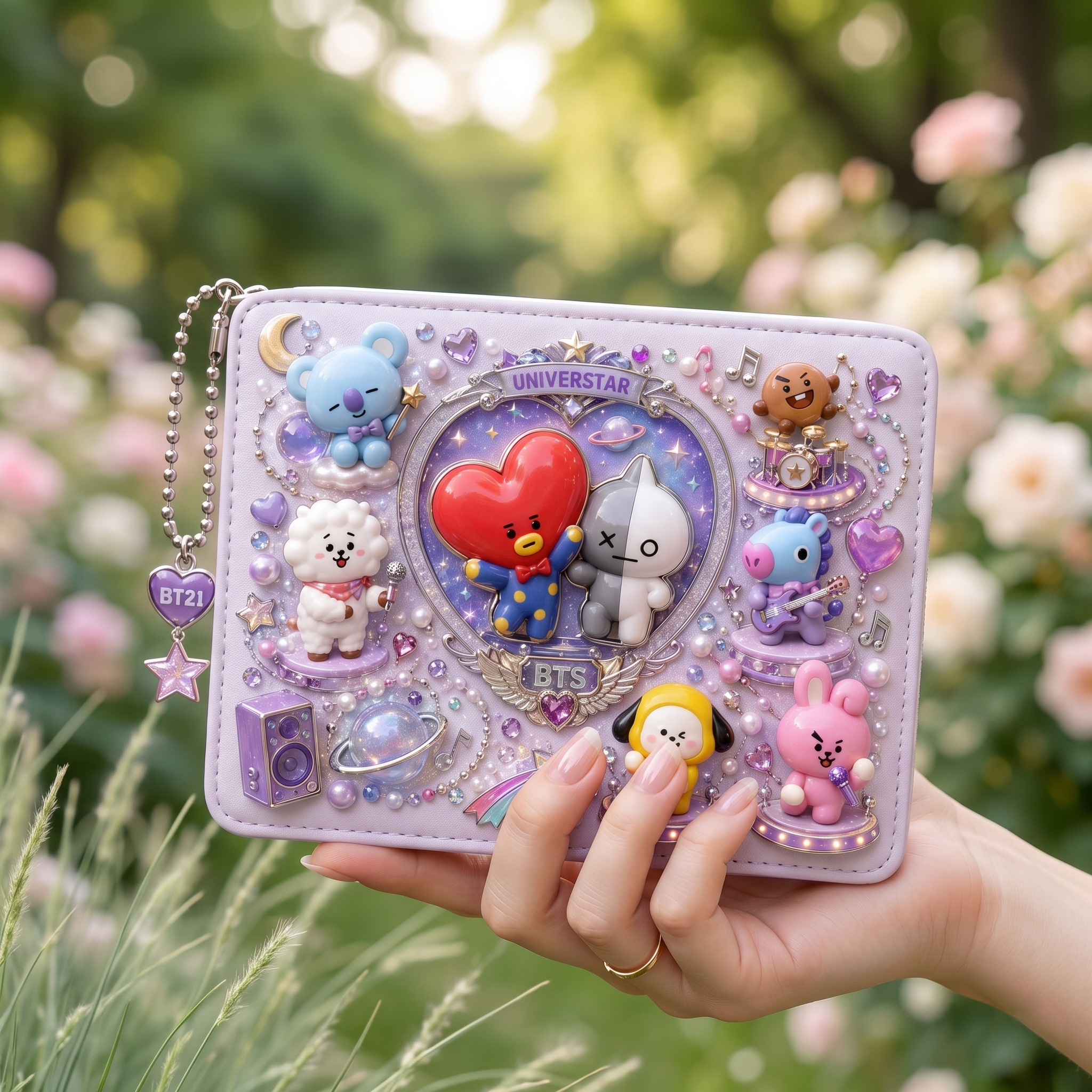 Premium BTS Handmade 3D Collage Wallet HTTT
