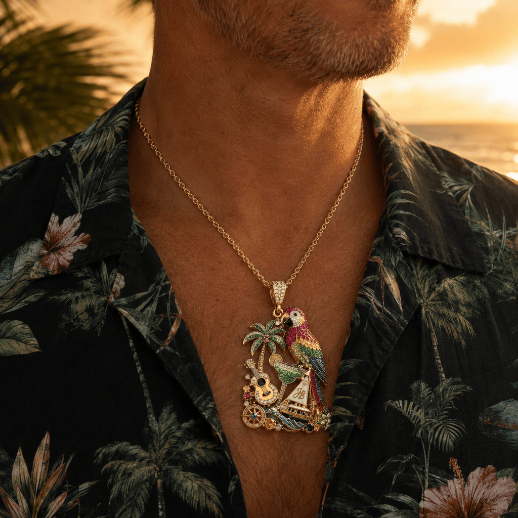 JBT Solid Gold Chain with Diamond Pendant TTTT