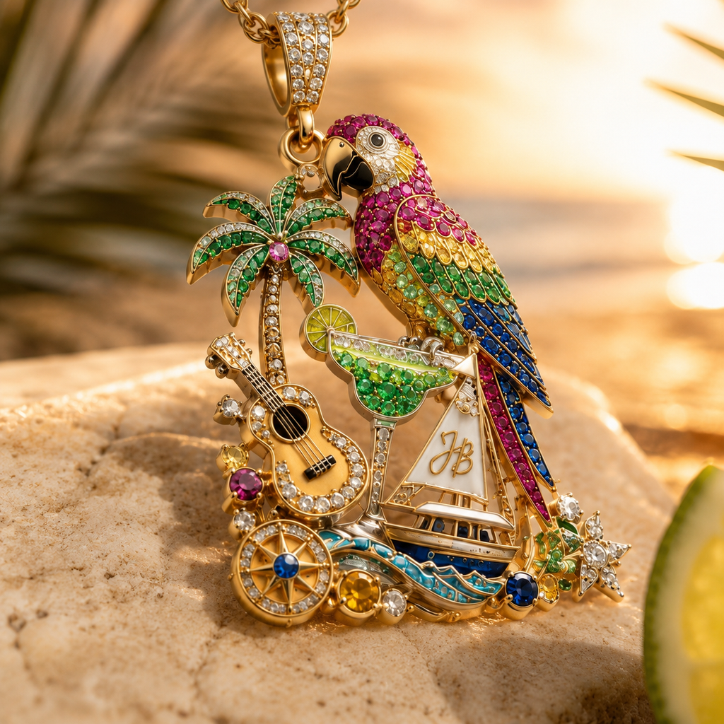 JBT Solid Gold Chain with Diamond Pendant TTTT