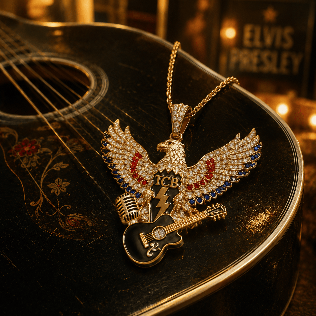 ELV Solid Gold Chain with Diamond Pendant TTTT