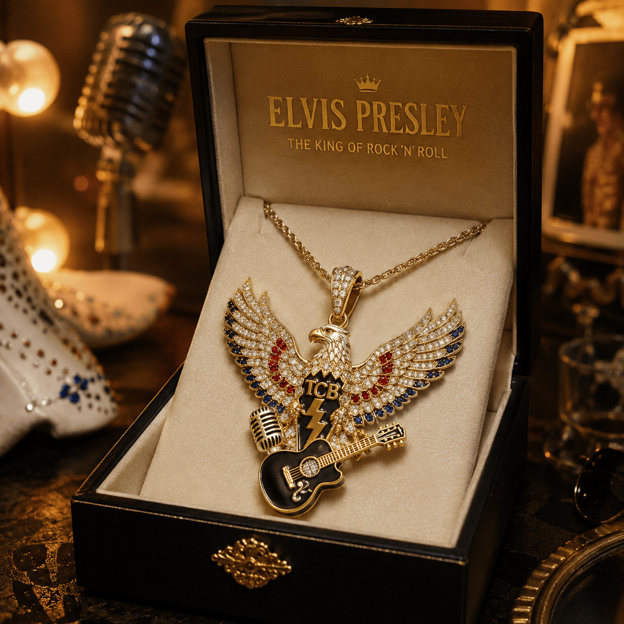ELV Solid Gold Chain with Diamond Pendant TTTT