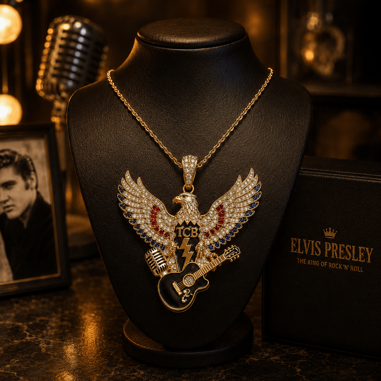 ELV Solid Gold Chain with Diamond Pendant TTTT