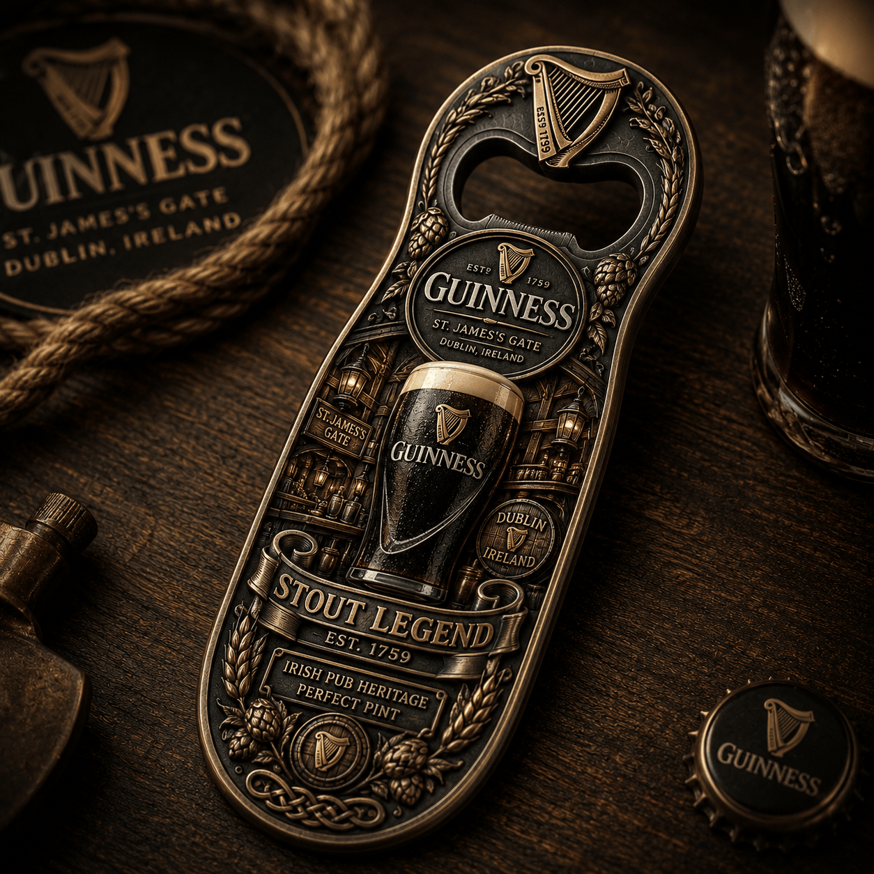 Premium GNSB Beer Glass & Bottle Opener TNSM