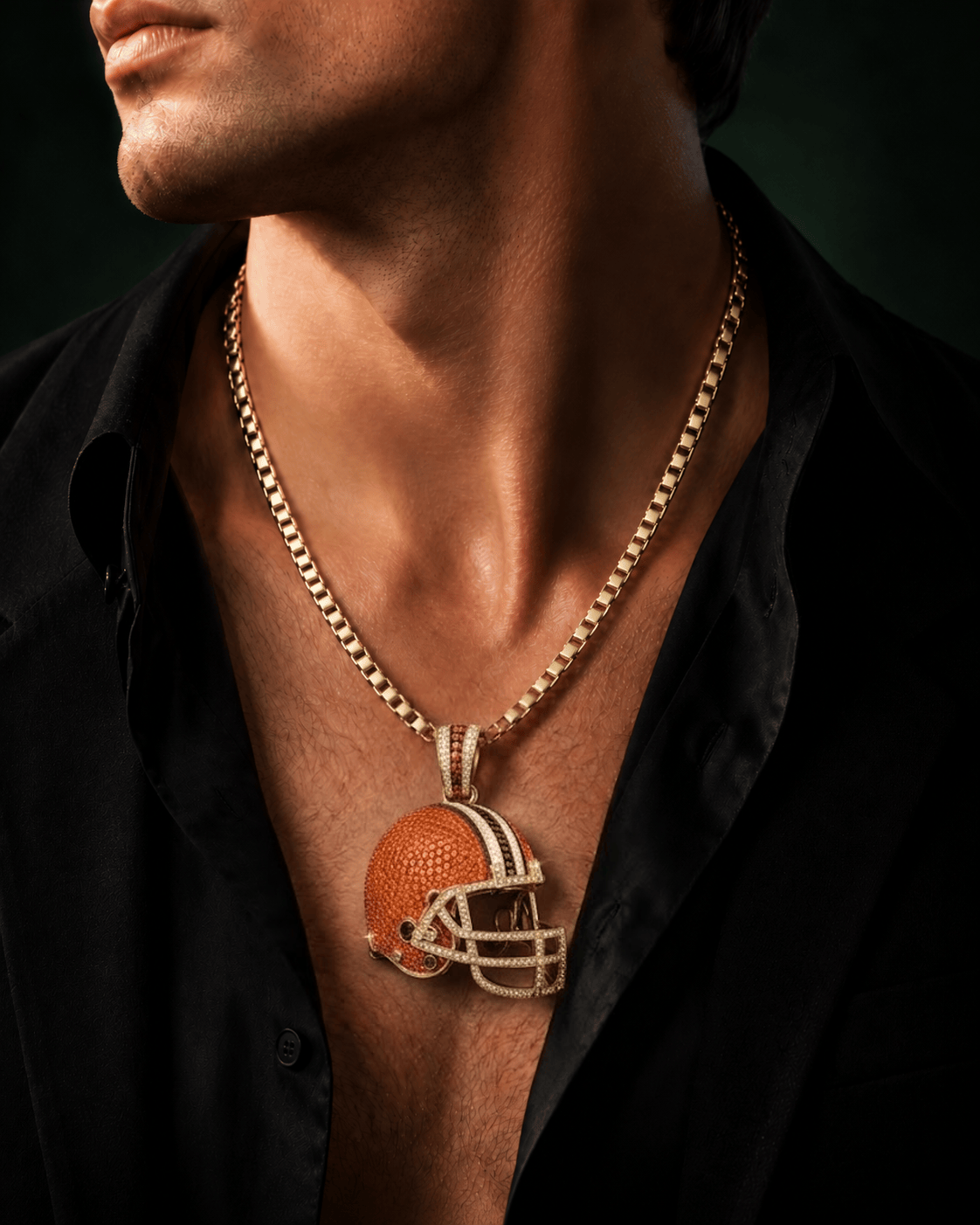 CLVB Solid Gold Chain with Diamond Pendant TMH