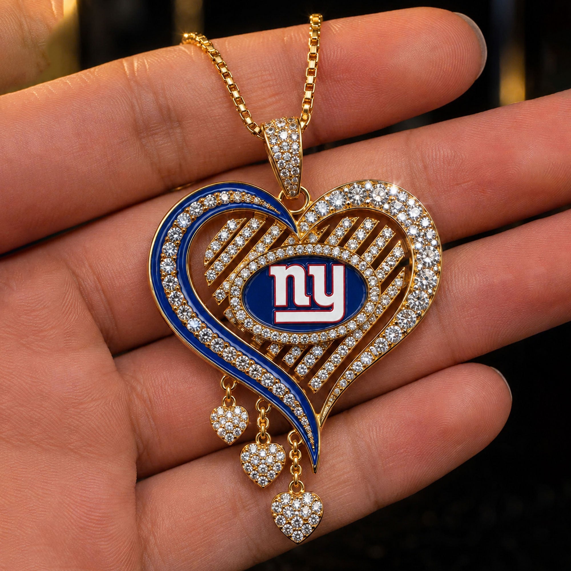 NYG Solid Gold Chain with Diamond Pendant TMH