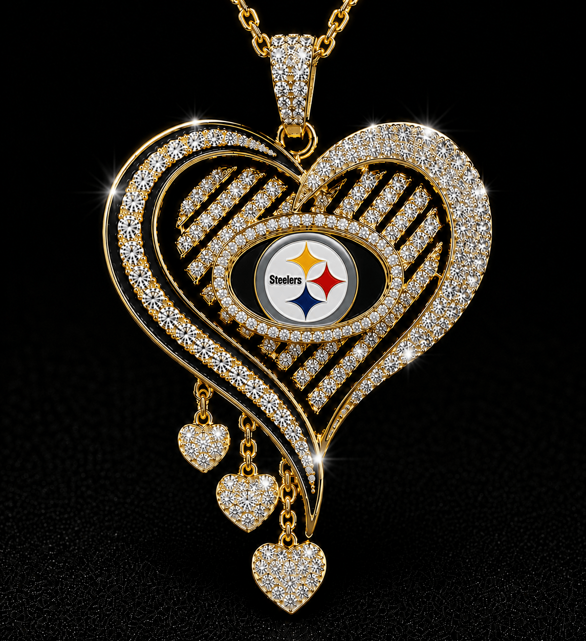PBS Solid Gold Chain with Diamond Pendant TMH