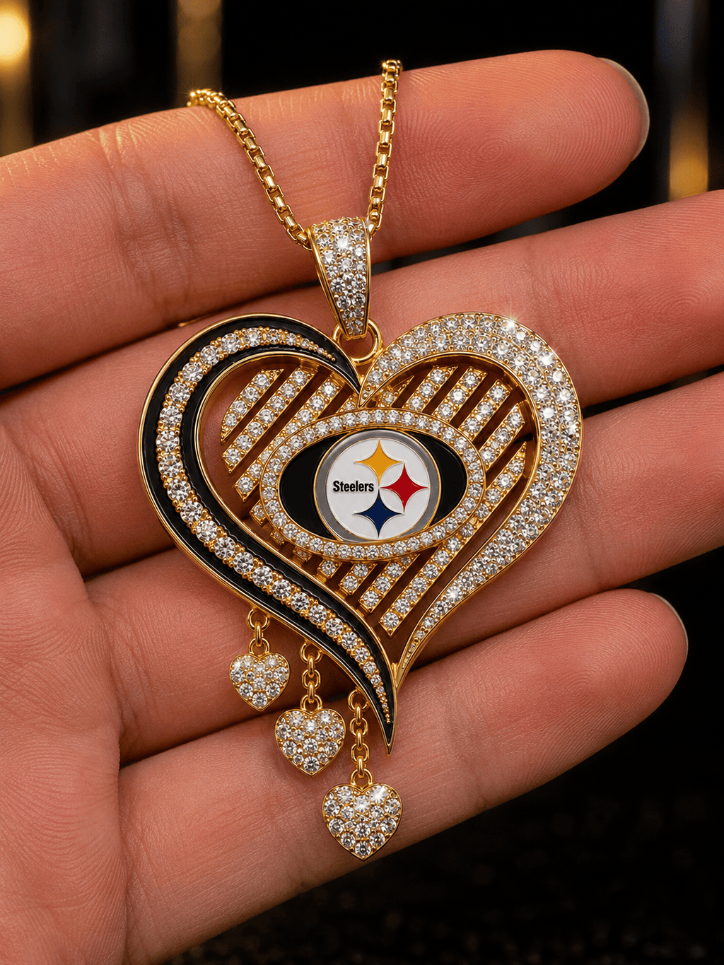 PBS Solid Gold Chain with Diamond Pendant TMH