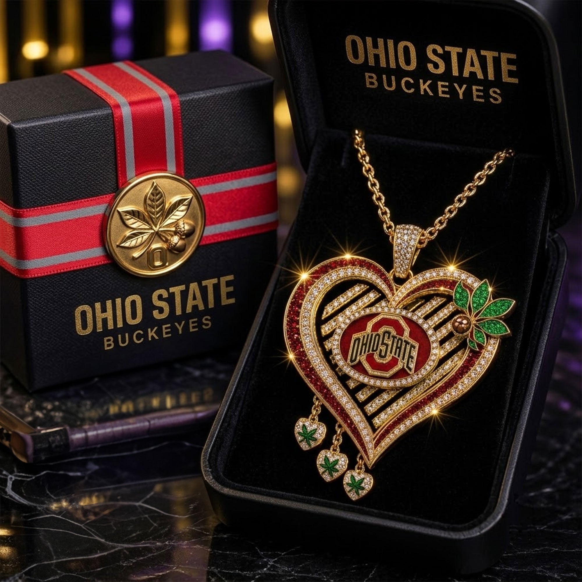 OSB Solid Gold Chain with Diamond Pendant TTTT