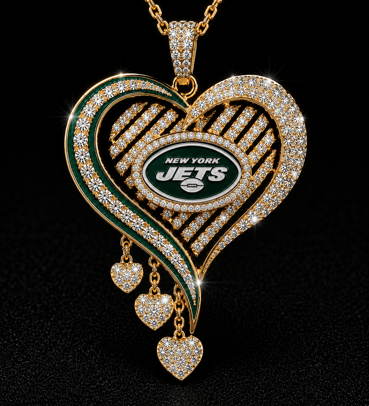 NYJ Solid Gold Chain with Diamond Pendant TMH