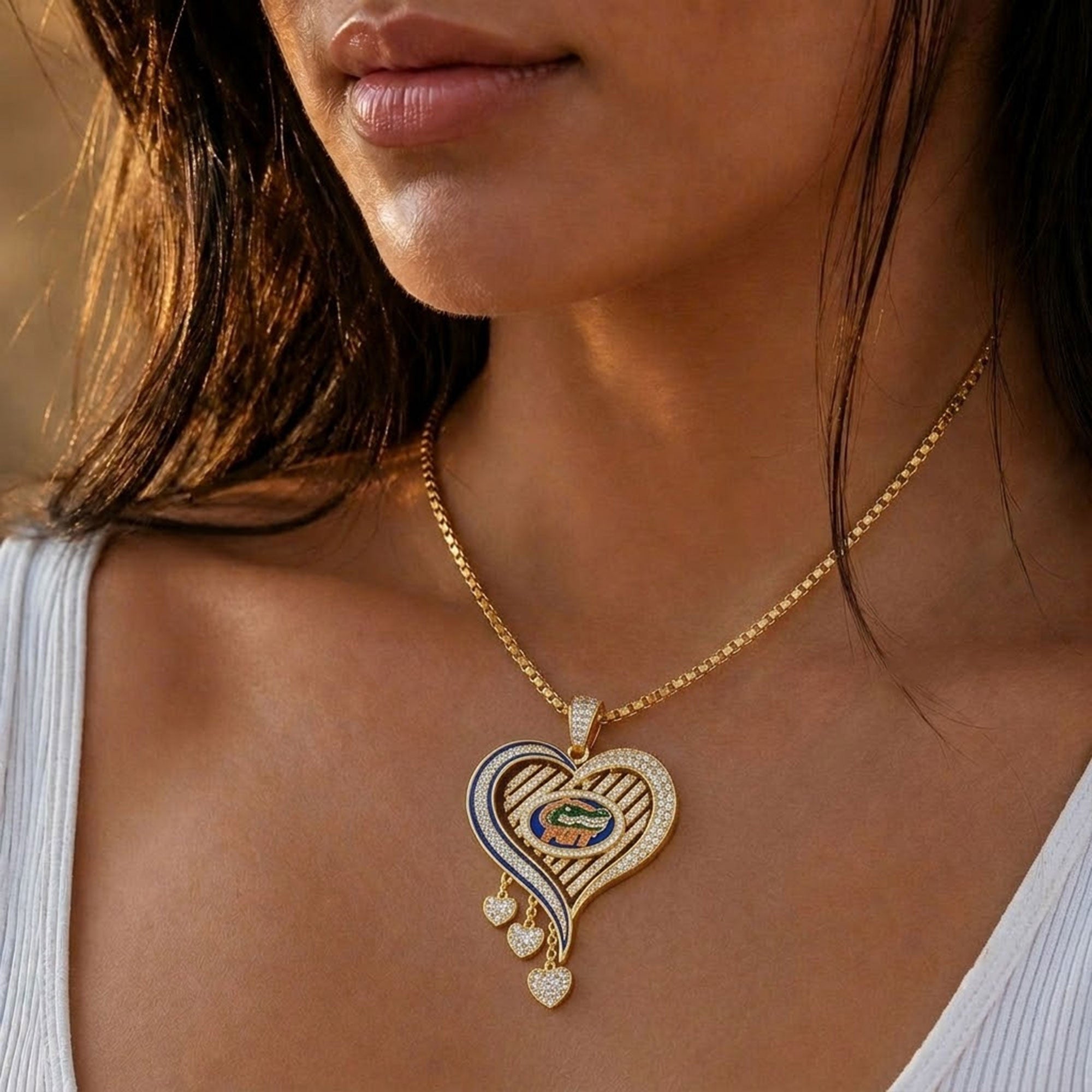 FGT Solid Gold Chain with Diamond Pendant TTTT