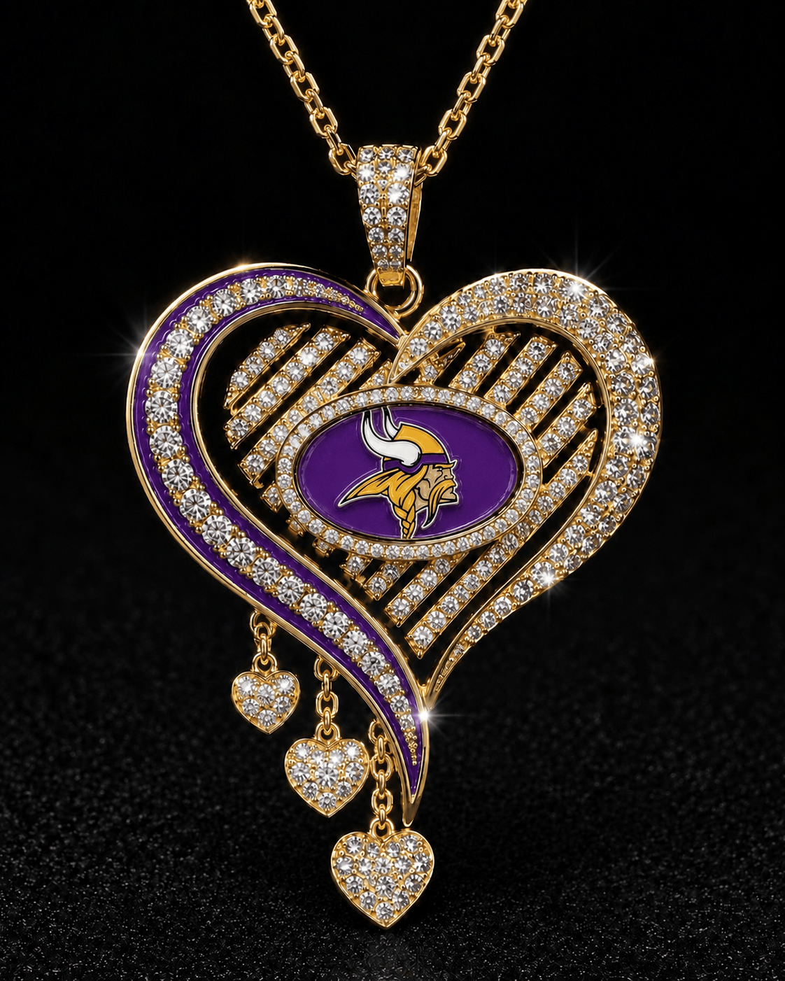 MNV Solid Gold Chain with Diamond Pendant TMH