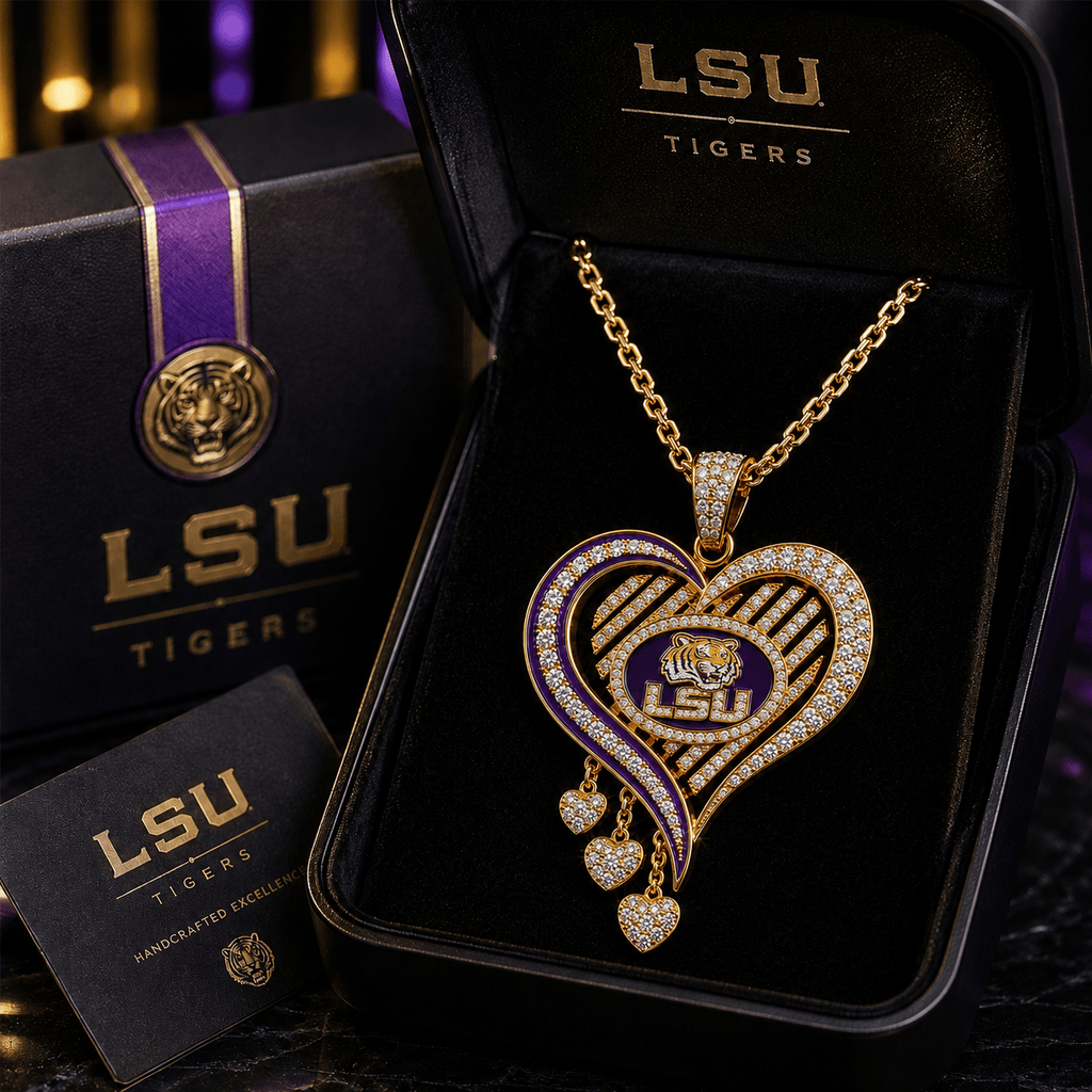 LSUT Solid Gold Chain with Diamond Pendant TTTT