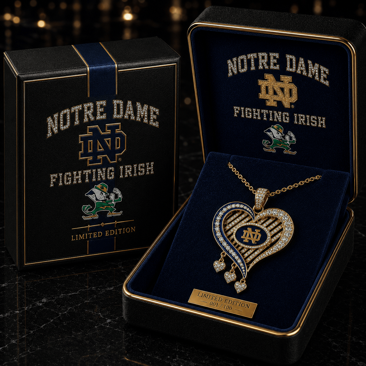 NDFI Solid Gold Chain with Diamond Pendant TTTT