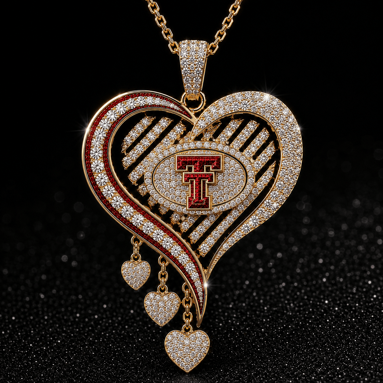 TTRD Solid Gold Chain with Diamond Pendant TTTT