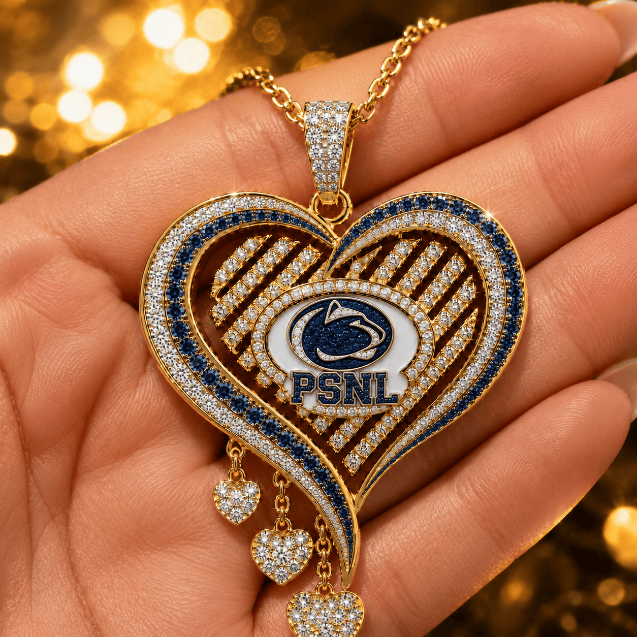 PSNL Solid Gold Chain with Diamond Pendant TTTT