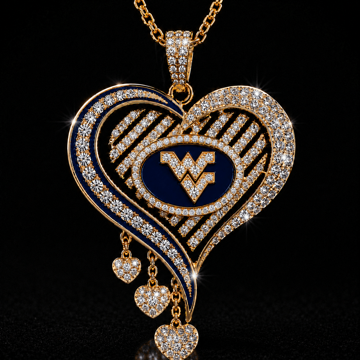 WVM Solid Gold Chain with Diamond Pendant TTTT