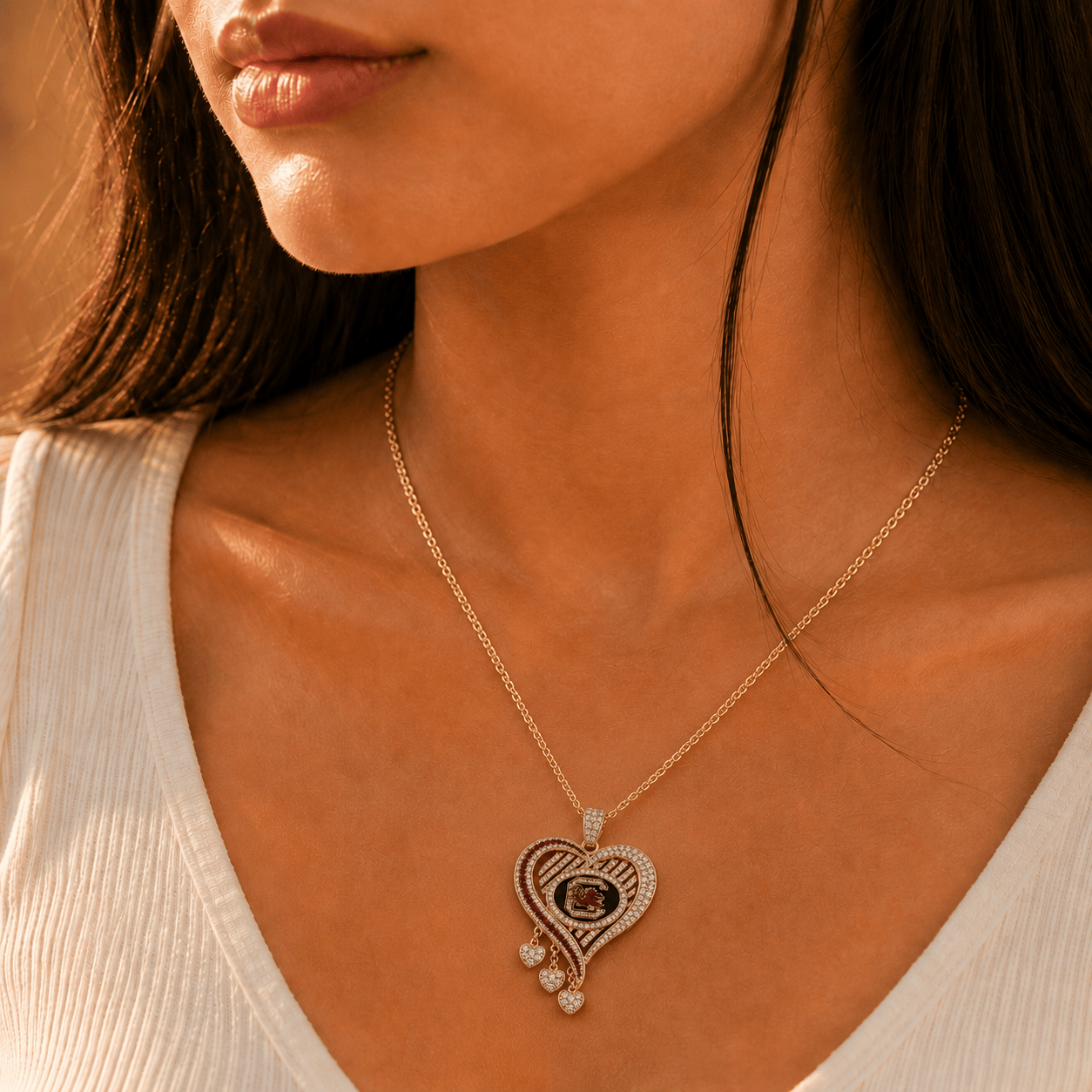 SCG Solid Gold Chain with Diamond Pendant TTTT
