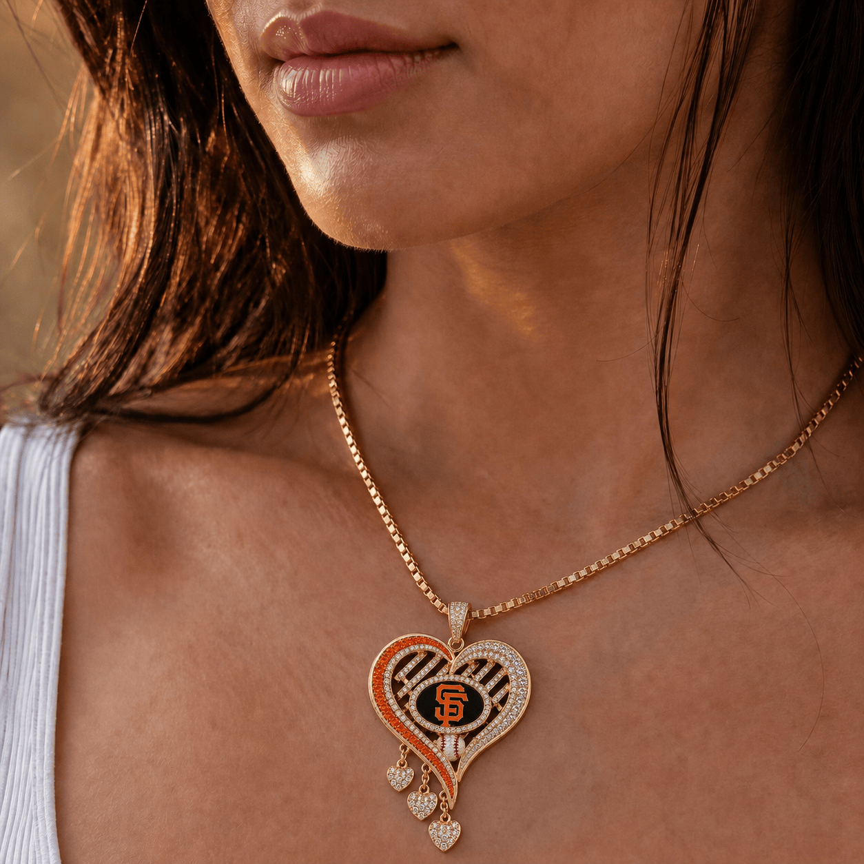 SFG Solid Gold Chain with Diamond Pendant BMD