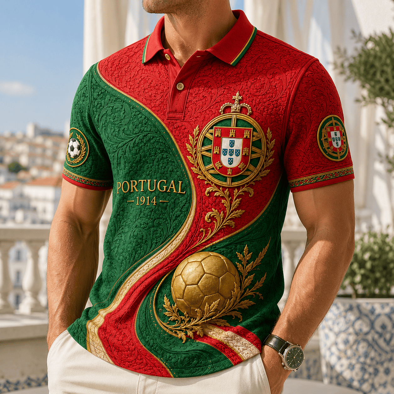 PREMIUM POR EMBOSS POLO SHIRT HQH