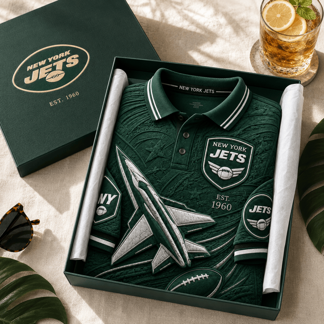 PREMIUM NYJ EMBOSS POLO SHIRT HQH