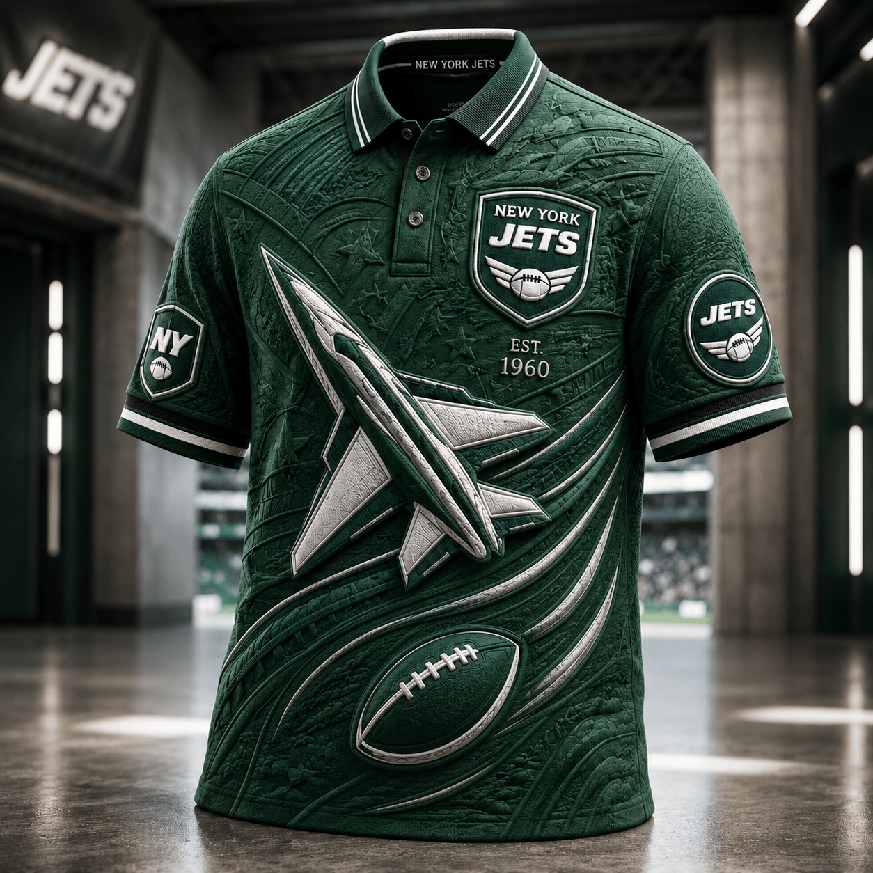 PREMIUM NYJ EMBOSS POLO SHIRT HQH