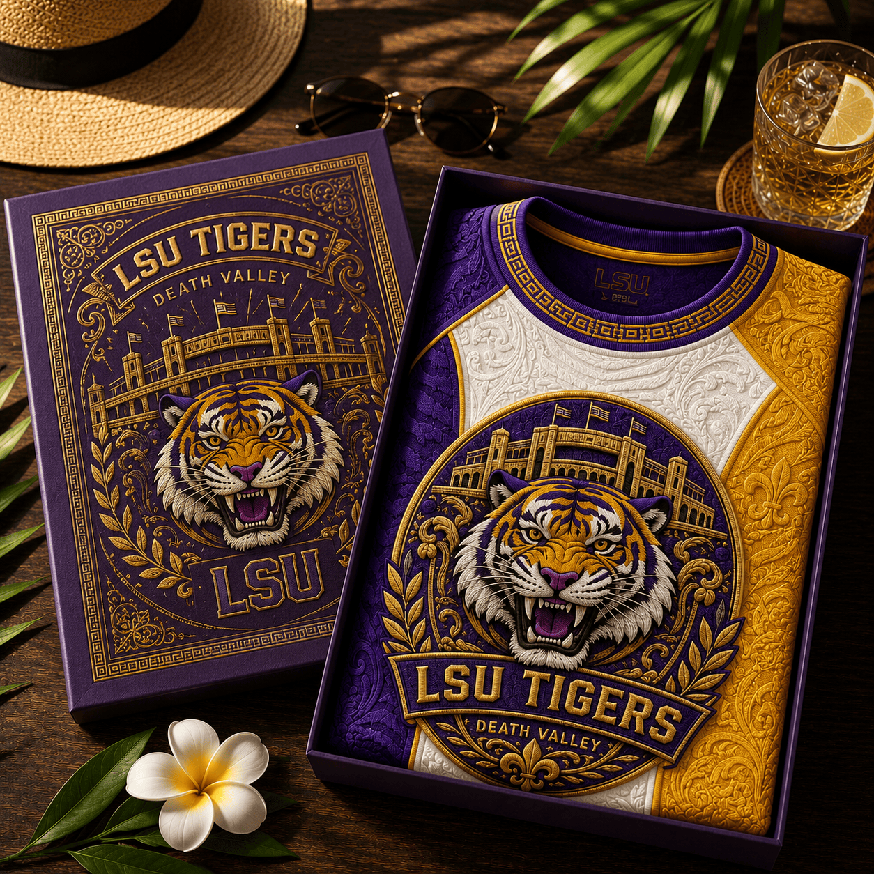 PREMIUM LSU 3D EMBOSS SHIRT TTNL