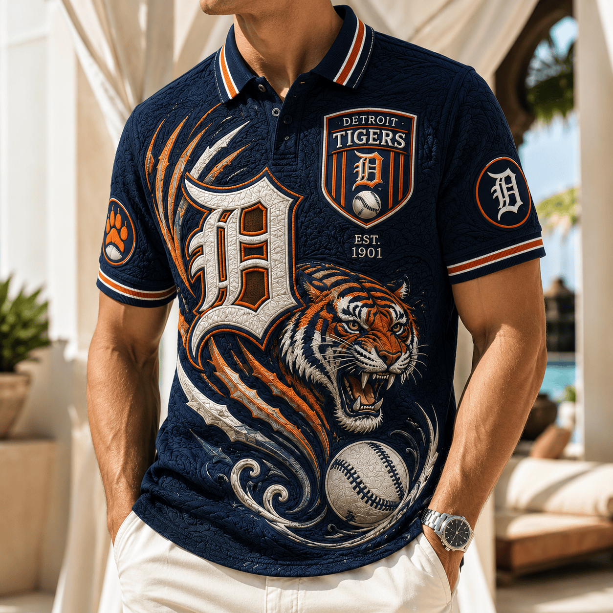 PREMIUM DTG EMBOSS POLO SHIRT HQH
