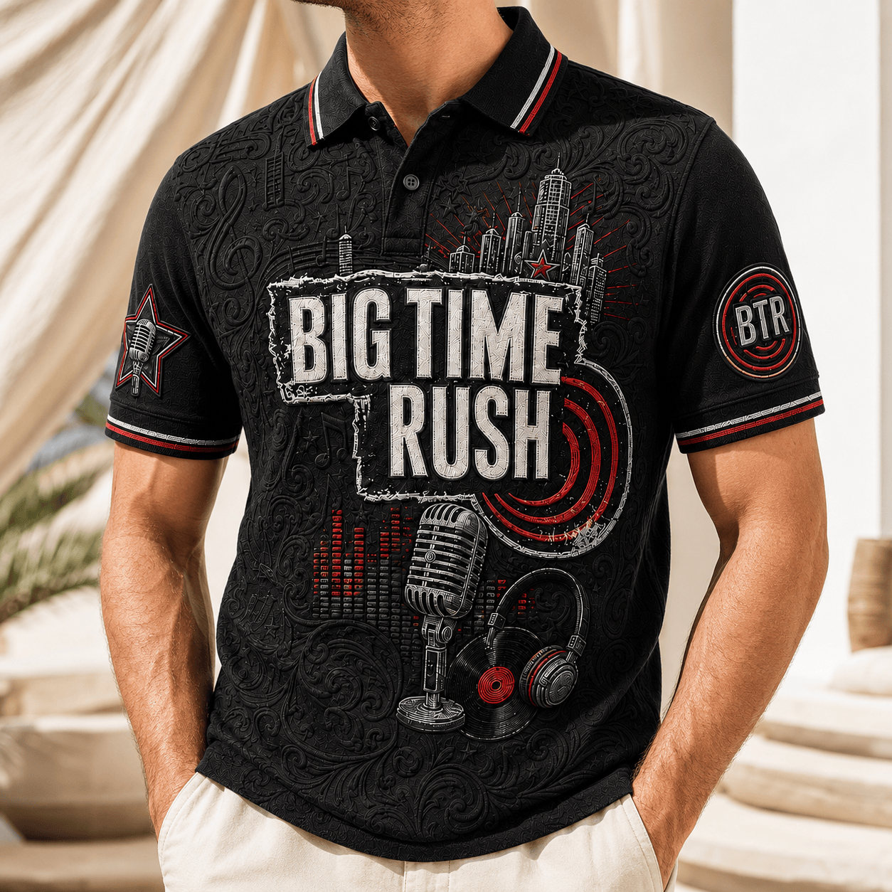 PREMIUM BTRH EMBOSS POLO SHIRT HQH