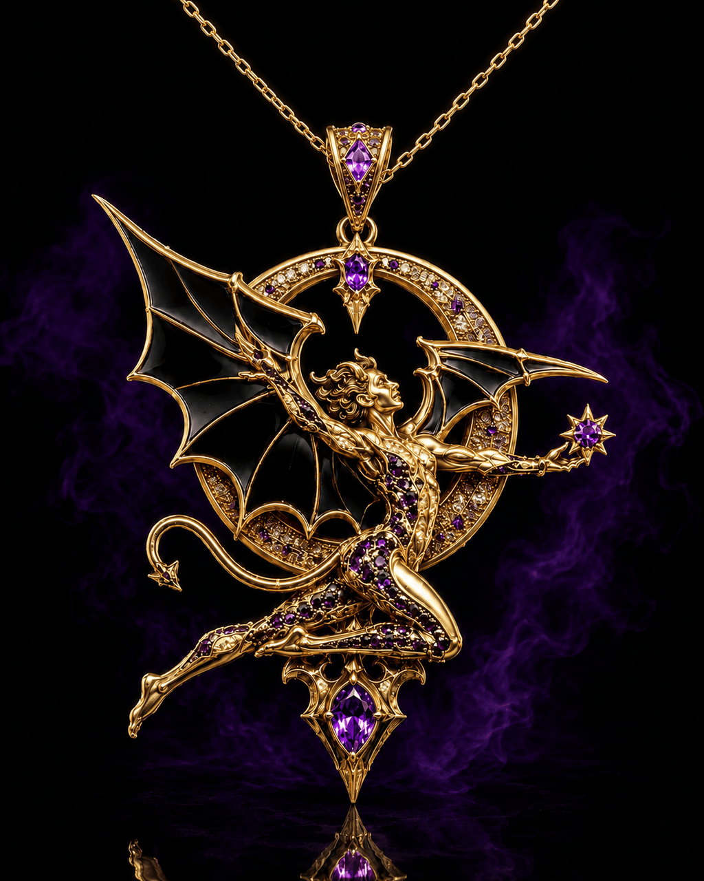BLST Solid Gold Chain with Diamond Pendant BMD