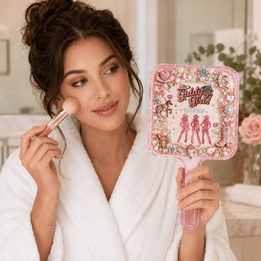 Premium Rodeo Girl Glam Handheld Mirror TNSM