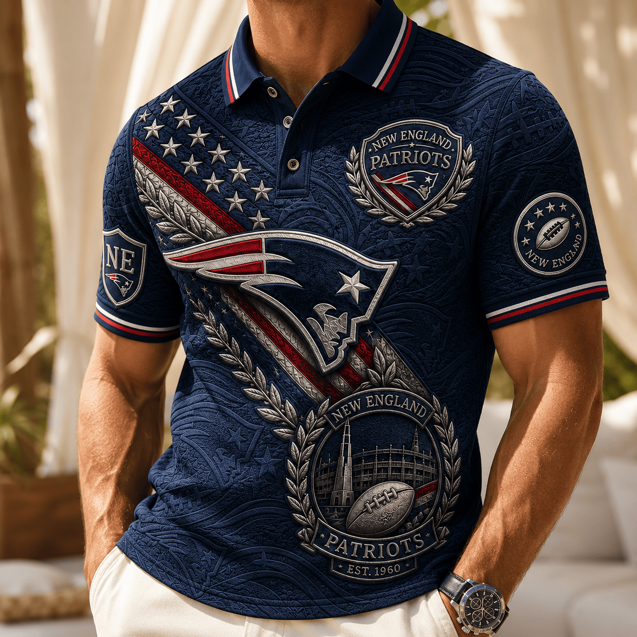 PREMIUM NEP EMBOSS POLO SHIRT HQH