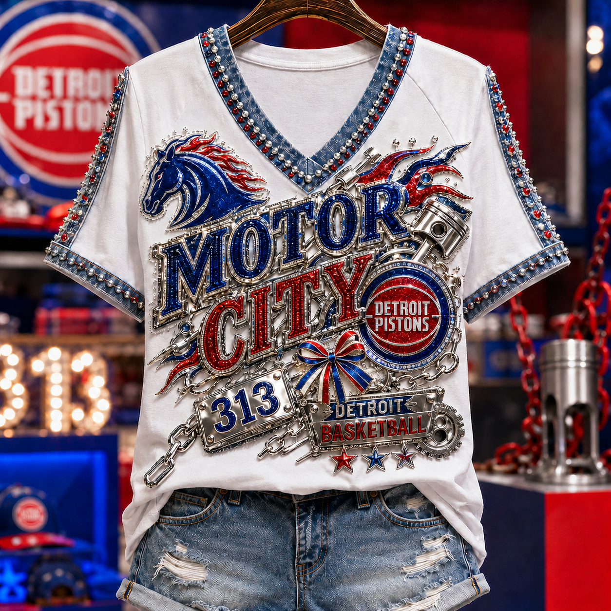 Premium DTP V-neck Shirt NTNA