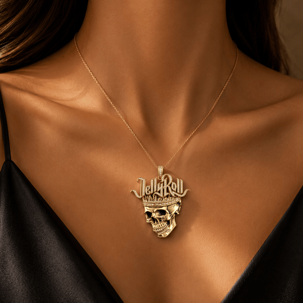 JLR Solid Gold Chain with Diamond Pendant BMD