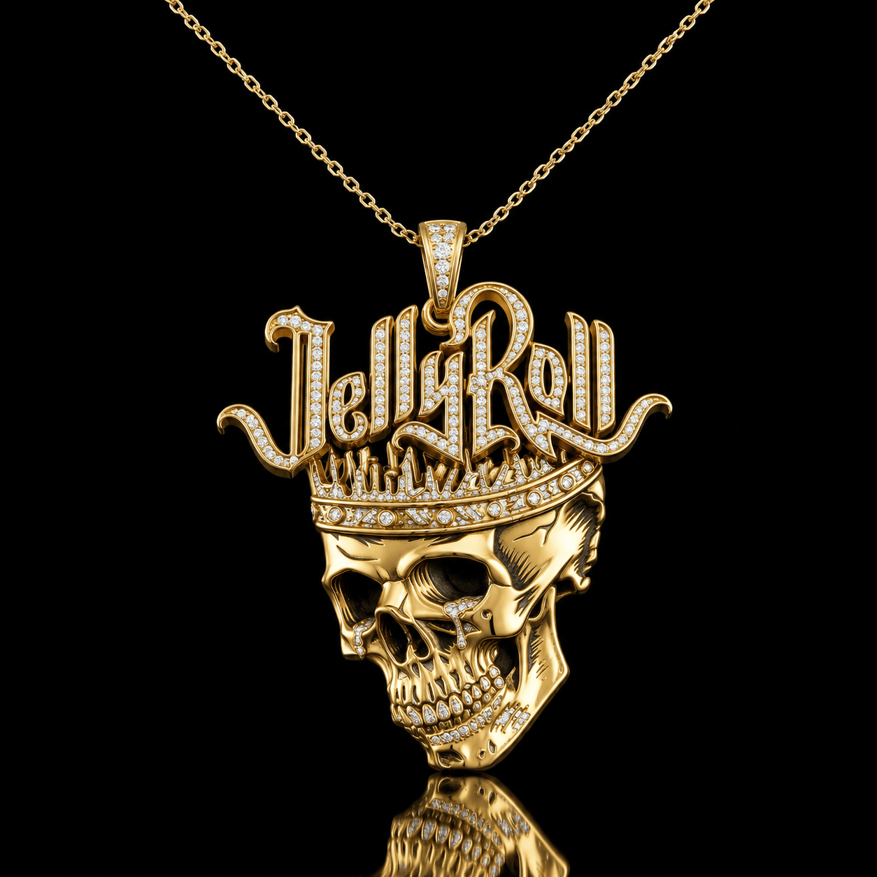 JLR Solid Gold Chain with Diamond Pendant BMD