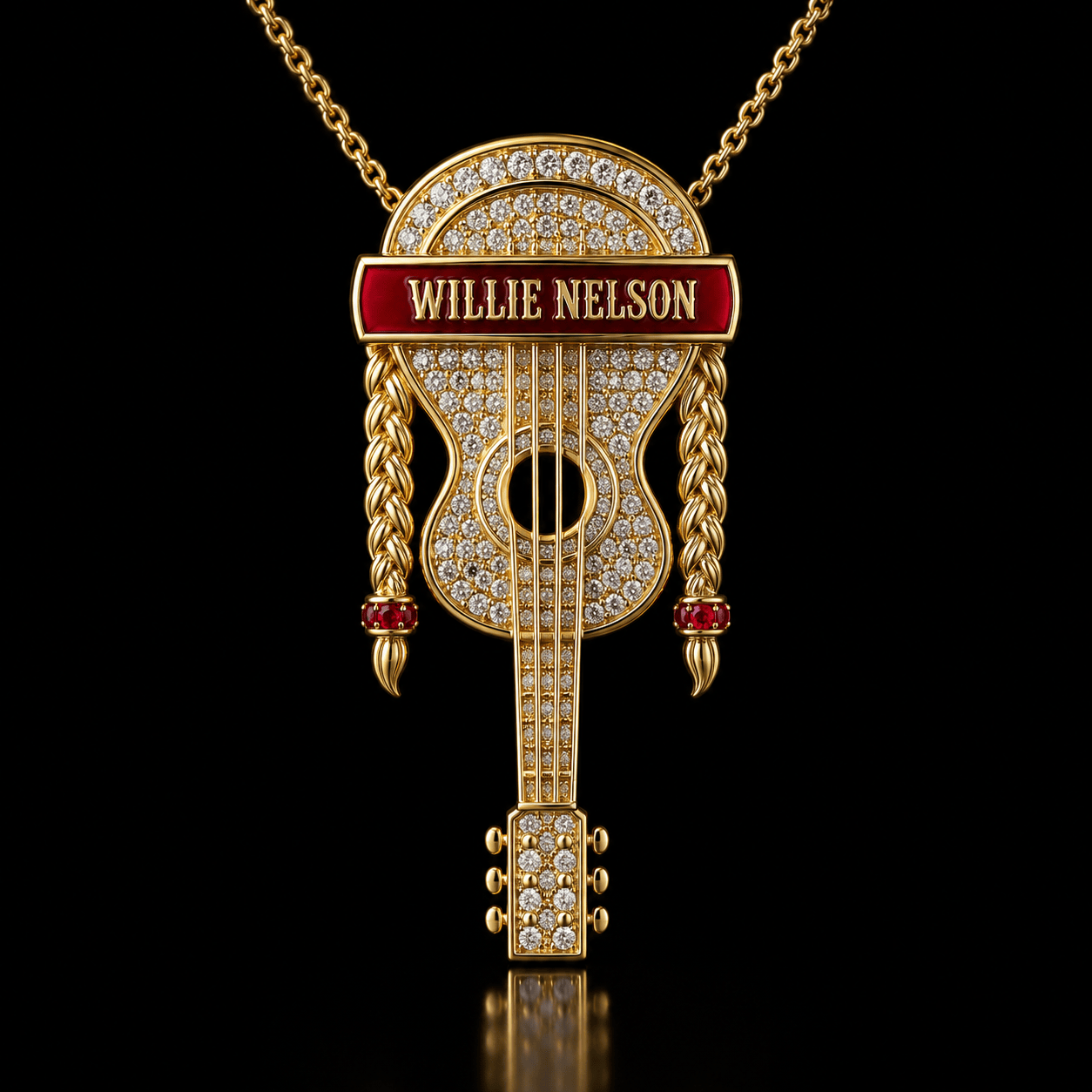 WLN Solid Gold Chain with Diamond Pendant BMD