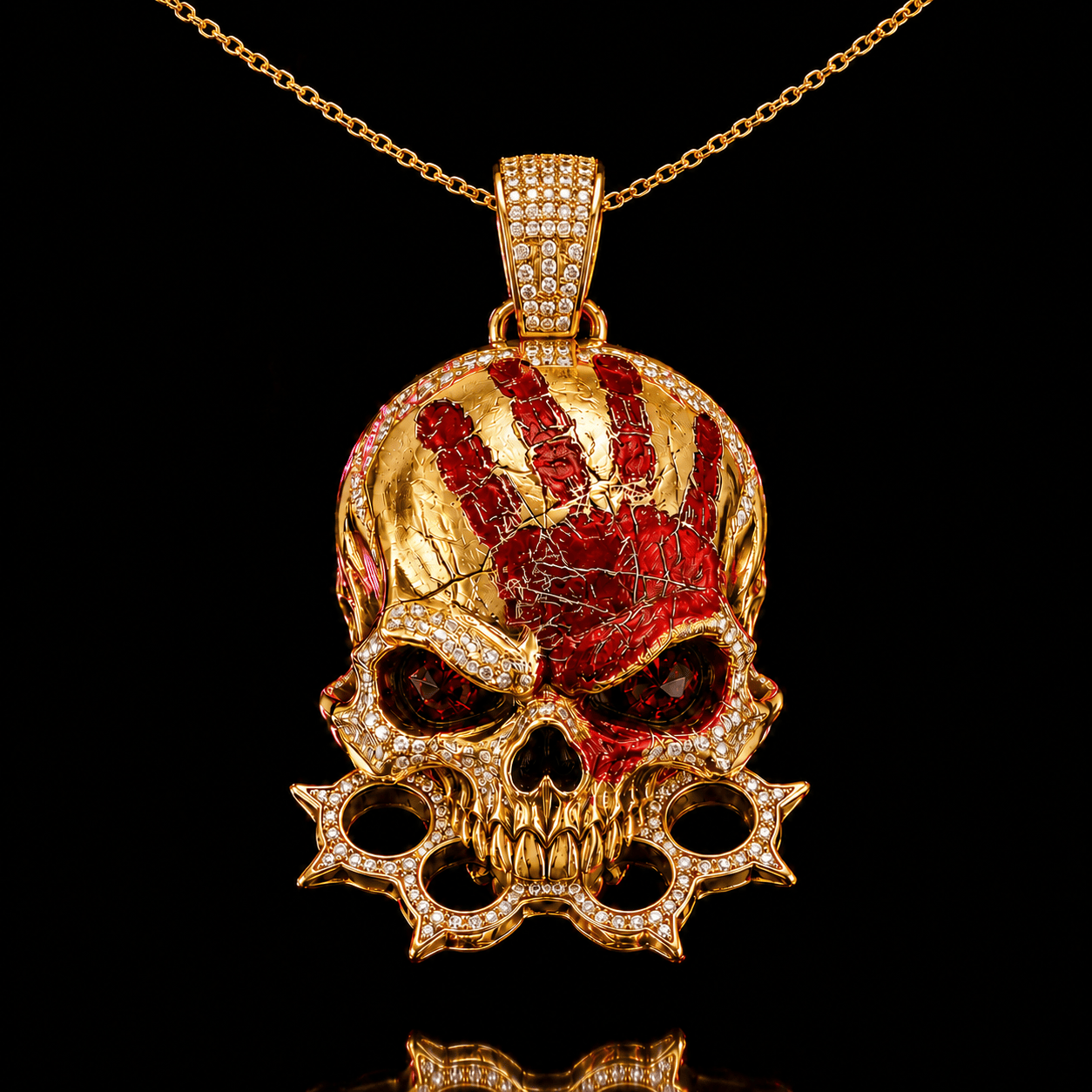 FFDP Solid Gold Chain with Diamond Pendant BMD