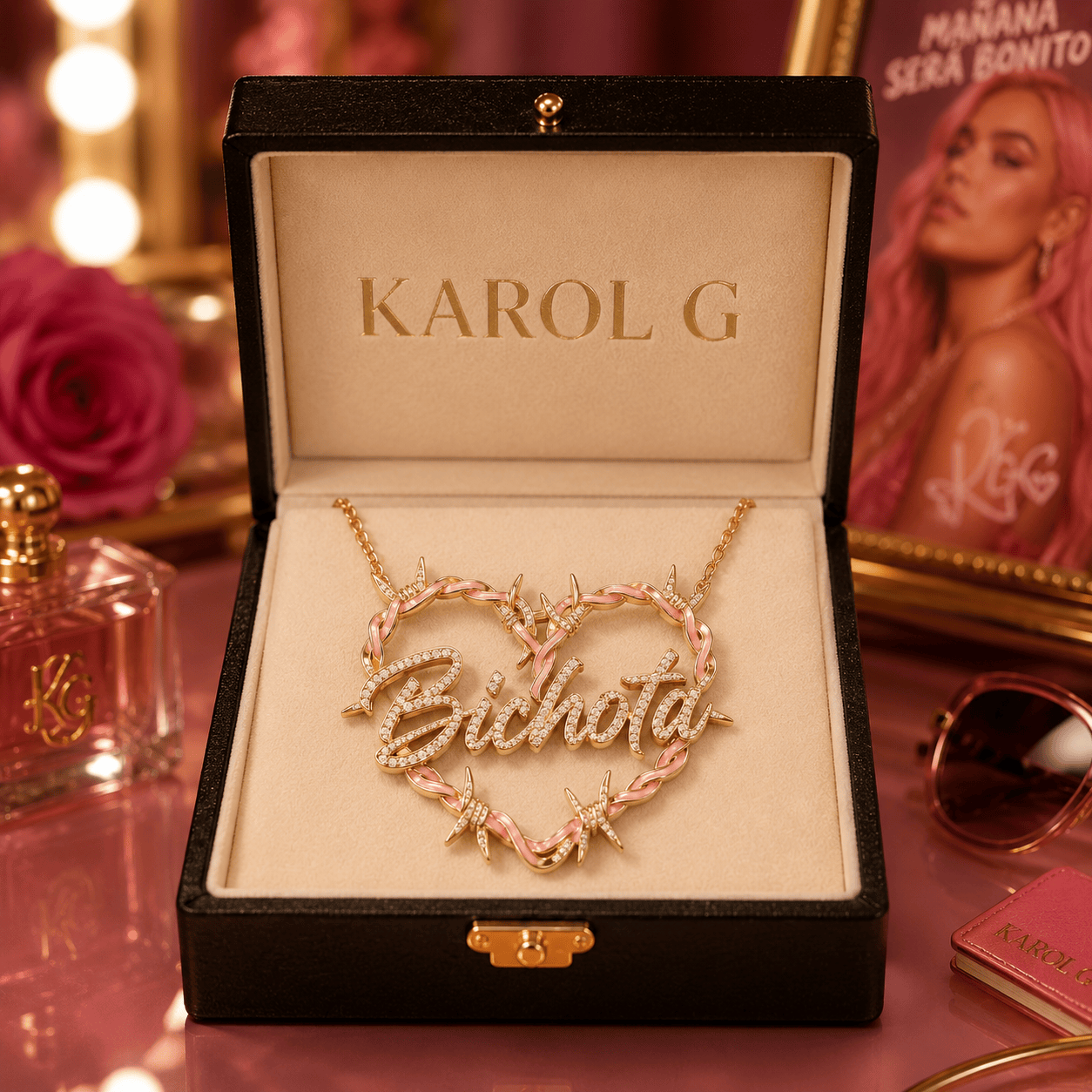 KRG Solid Gold Chain with Diamond Pendant BMD