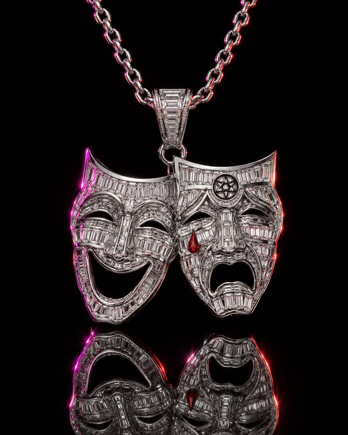 MTLC Solid Gold Chain with Diamond Pendant BMD