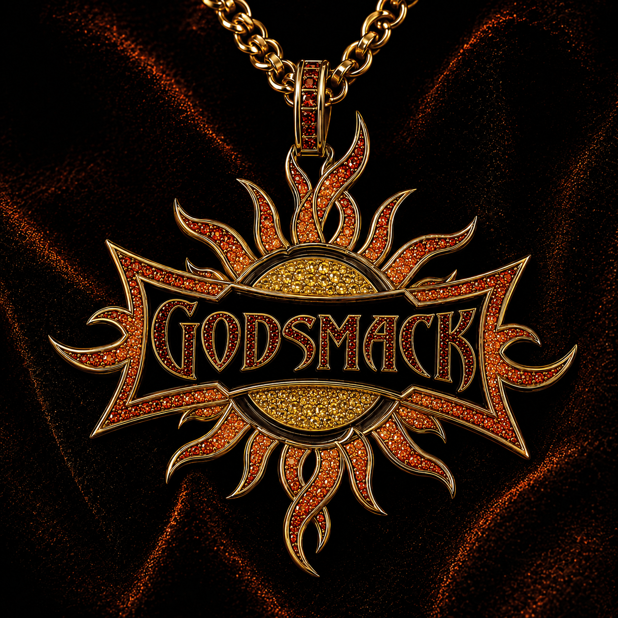 GODM Solid Gold Chain with Diamond Pendant TMH