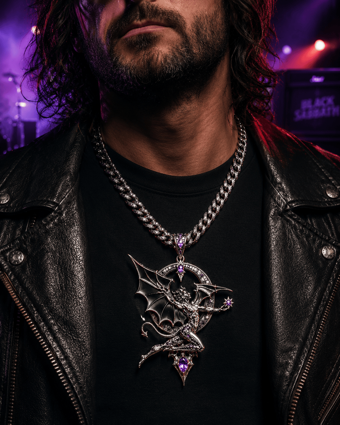 BLST Solid Gold Chain with Diamond Pendant BMD