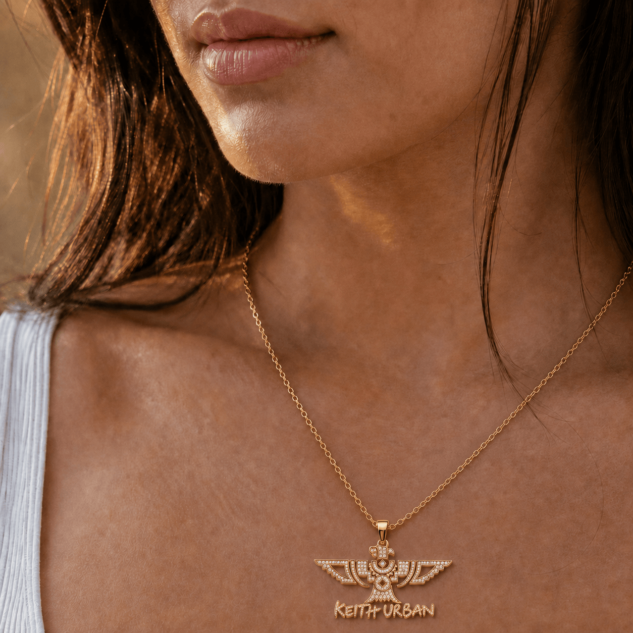 KUB Solid Gold Chain with Diamond Pendant TMH