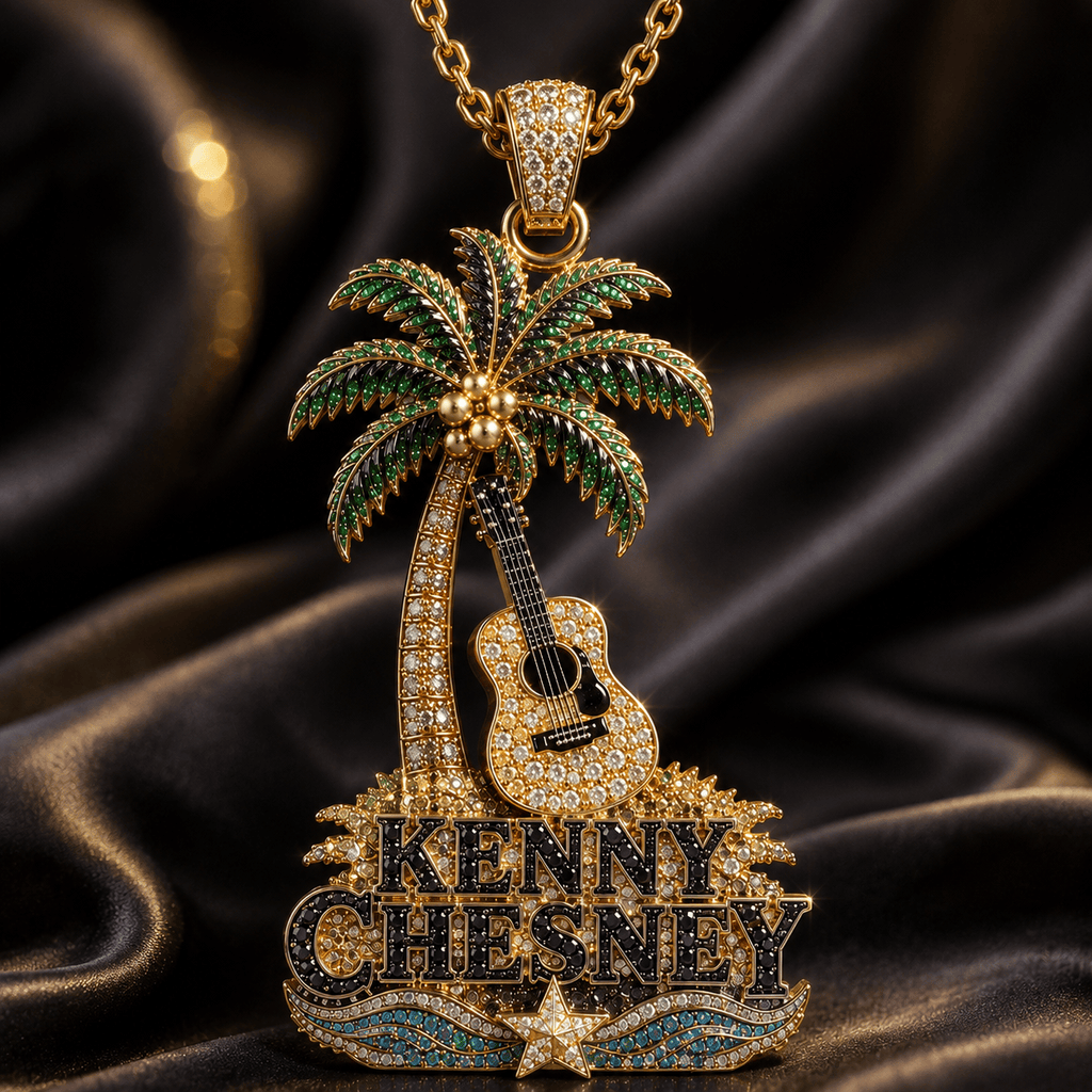 KNCN Solid Gold Chain with Diamond Pendant TMH