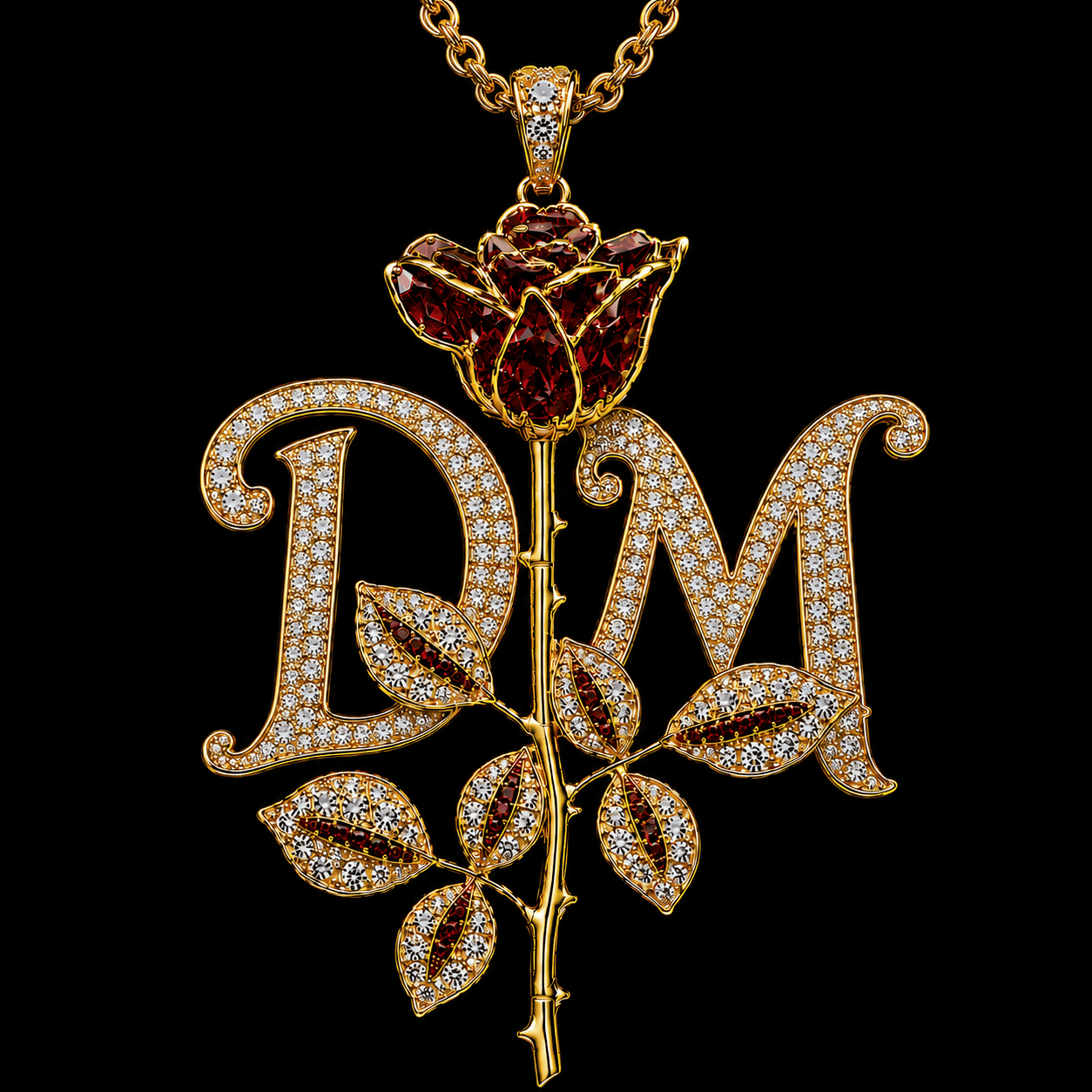 DPM Solid Gold Chain with Diamond Pendant TTTT