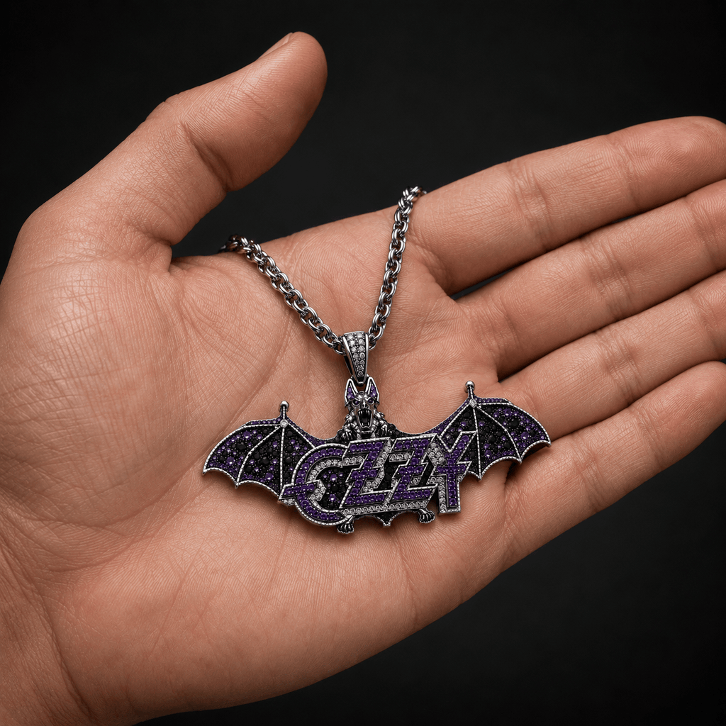 OZY Solid Sliver Chain with Diamond Pendant TTTT