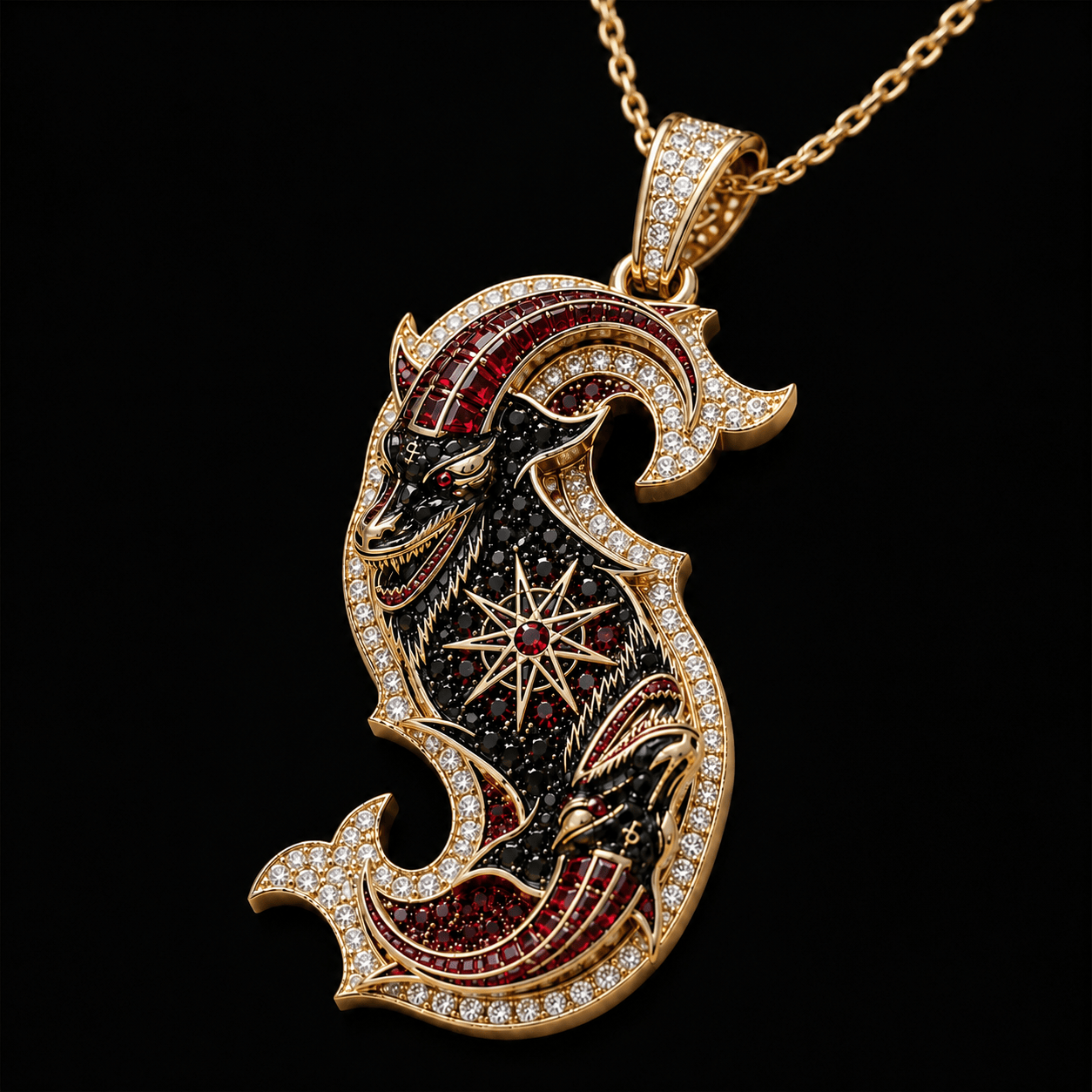 SLK Solid Gold Chain with Diamond Pendant TTTT