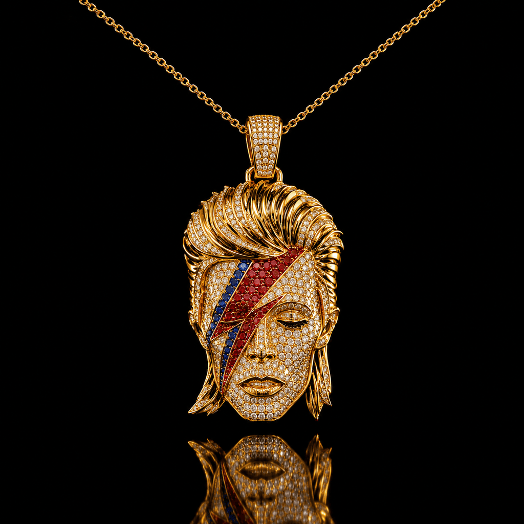 DVB Solid Gold Chain with Diamond Pendant BMD