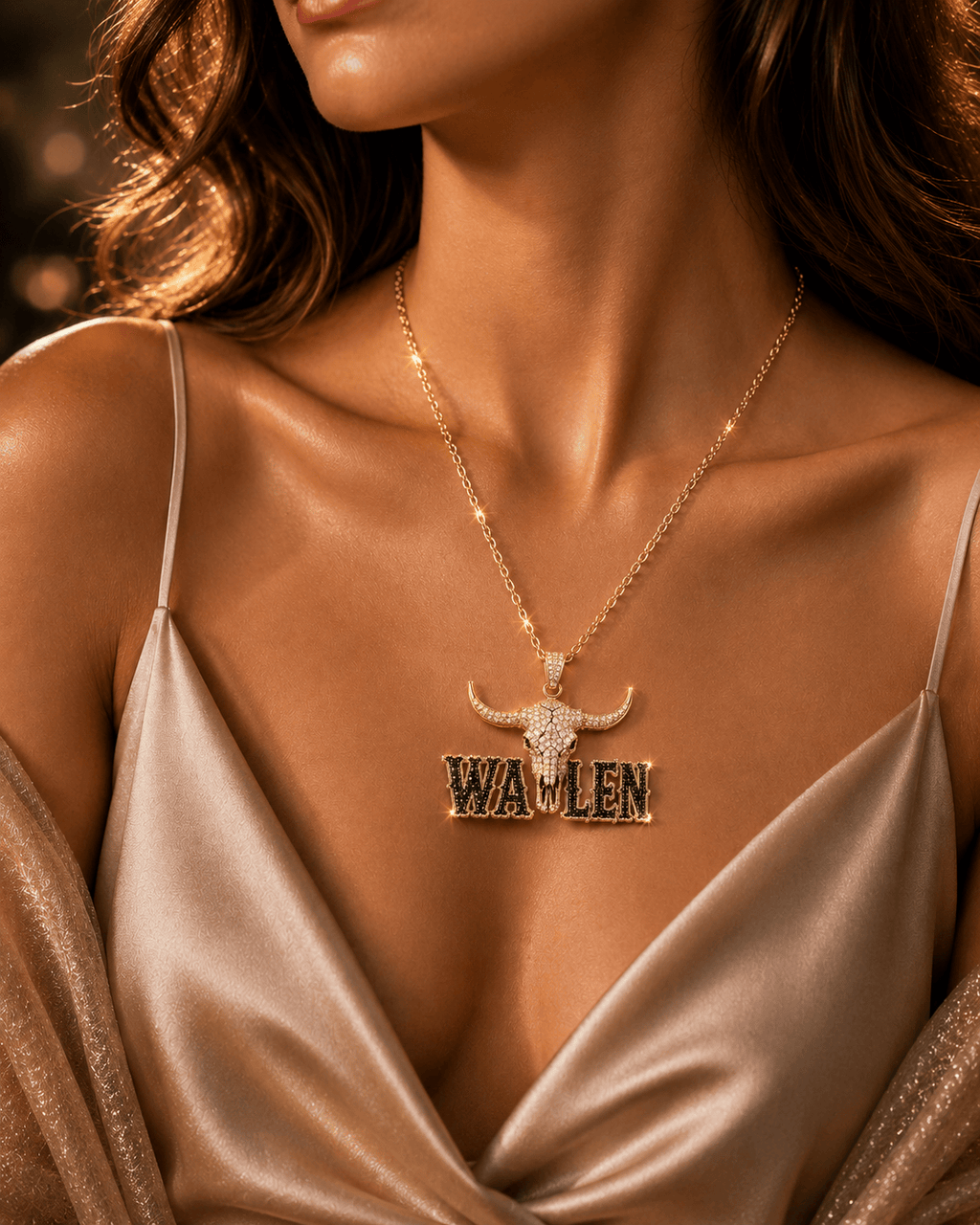 MGWL Solid Gold Chain with Diamond Pendant TMH