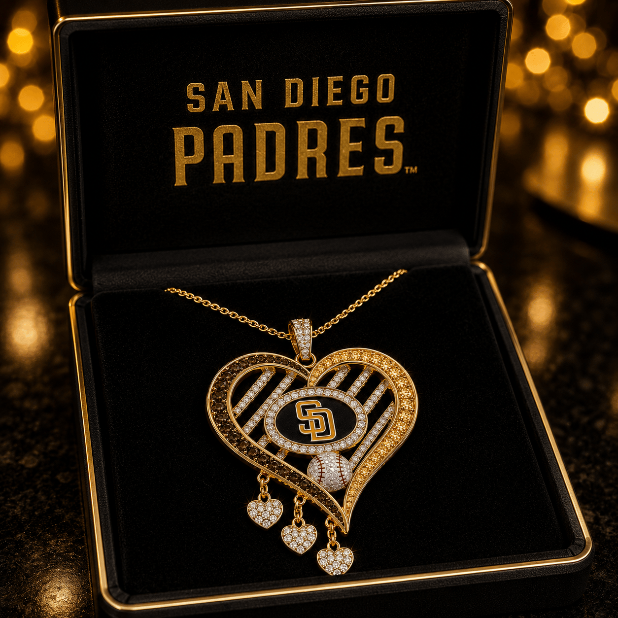 SDP Solid Gold Chain with Diamond Pendant BMD
